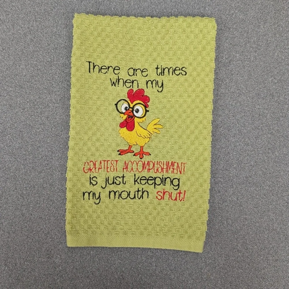 My Greatest Accomplishment Keeping my Mouth Shut, Kitchen Bath Bar Hand Towel